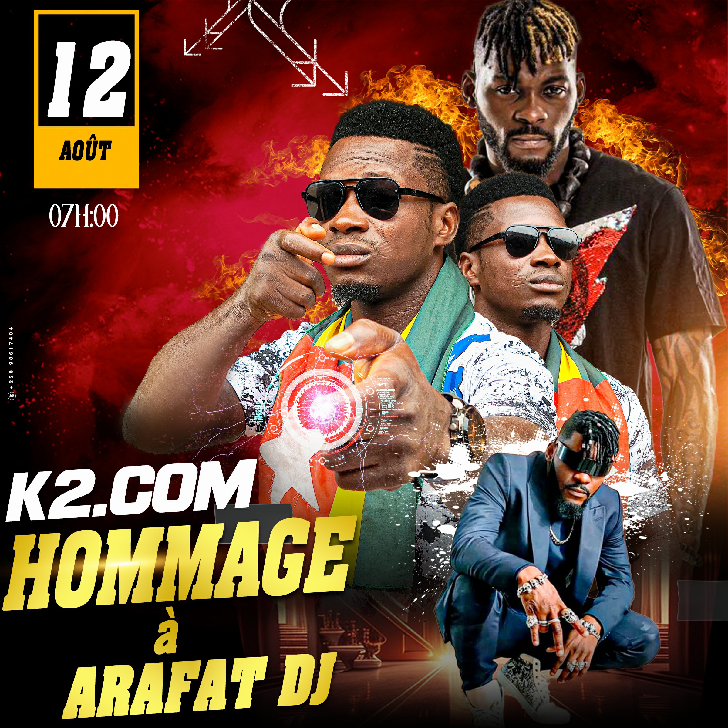 Affiche K2.COM Hommage à Arafat DJ