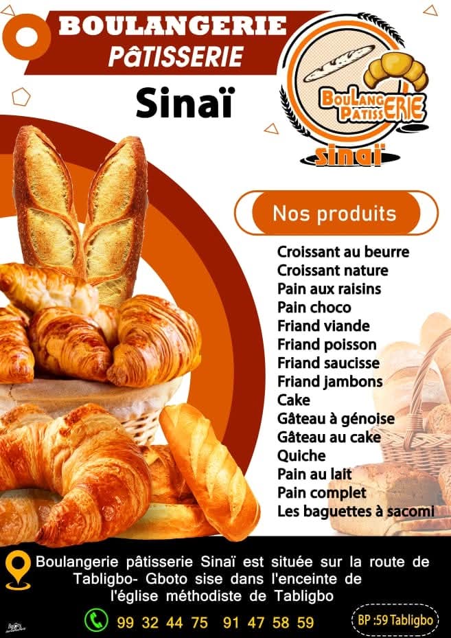 Affiche Boulangerie Pâtisserie Sinaï